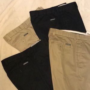 4 pr Eddie Bauer Men’s Chino Khaki Pants 33x32